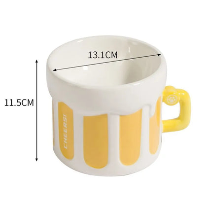 Purrfect Pet Kingdom® - Cat Bowl Food Basin Ceramic Dog Bowl High Foot Oblique Mouth - Bowls