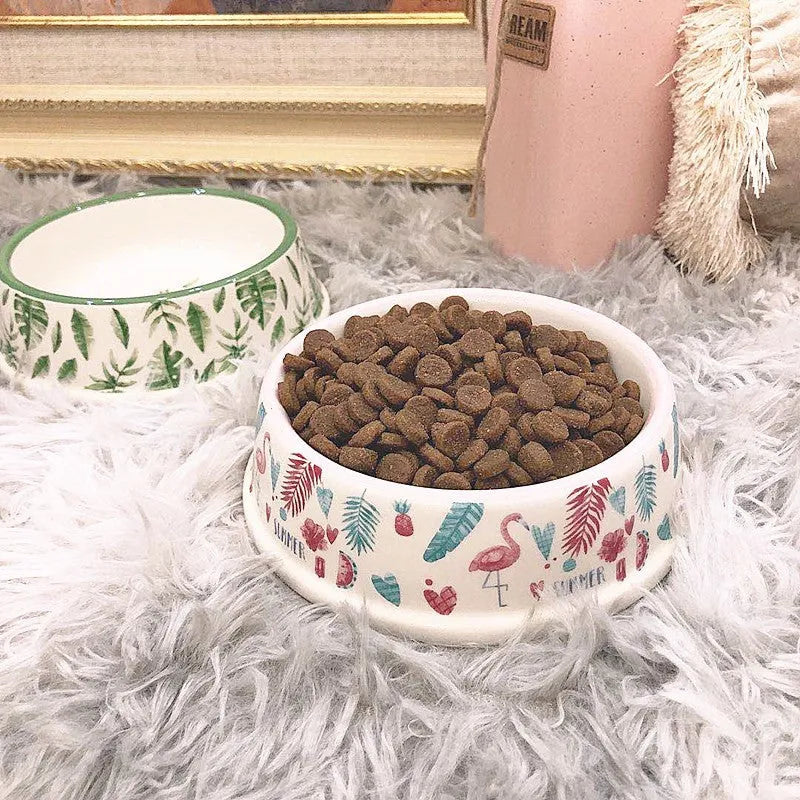 Purrfect Pet Kingdom® - Cat Daily Necessities Pet Bowl Ceramics - Bowls