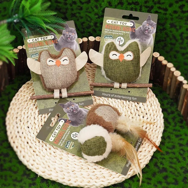 Purrfect Pet Kingdom® - Cat Self-Entertainment Mint Feather Catnip Teething Stick - Cat Toys