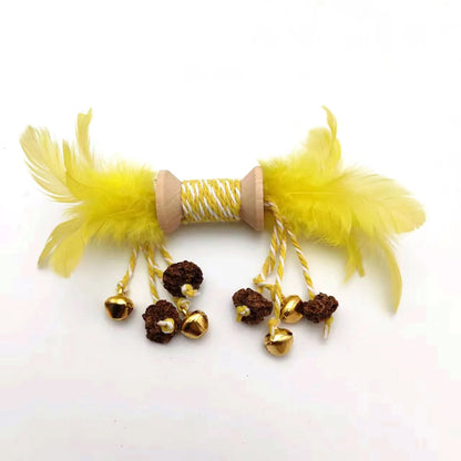 Purrfect Pet Kingdom® - Cat Toys Colored Feathers Galls Fruit Bells Combination - Dog Grooming Tools