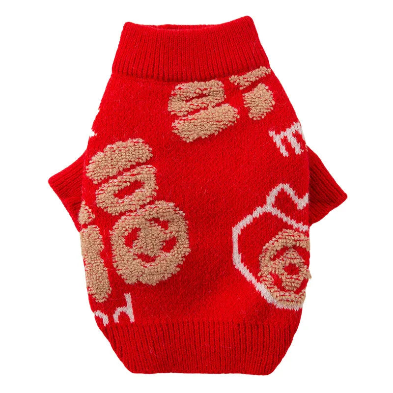 Purrfect Pet Kingdom® - Cats Keep Warm In Autumn And Winter, Full Of Good Fortune - Pet Sweaters