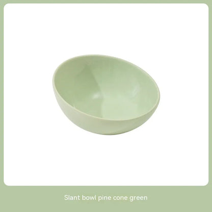 Purrfect Pet Kingdom - Ceramic Bevel Beveled Bowl Pet Cat Bowl - Cat Bowls & Feeders