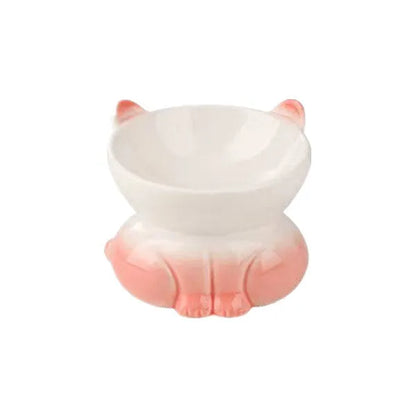 Purrfect Pet Kingdom® - Ceramic Cat Dog Bowl Pet Supplies Drinking Water Goblet Food - 0