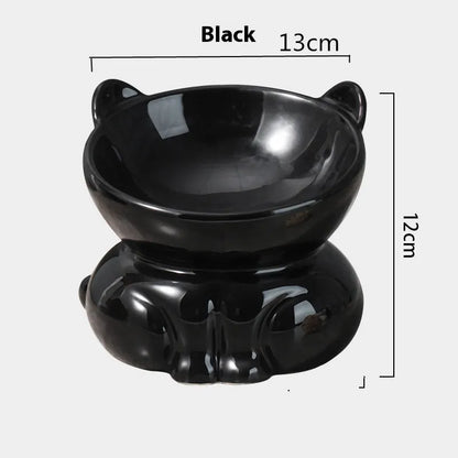 Purrfect Pet Kingdom® - Ceramic Cat Dog Bowl Pet Supplies Drinking Water Goblet Food - 0