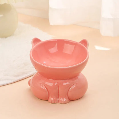 Purrfect Pet Kingdom® - Ceramic Cat Dog Bowl Pet Supplies Drinking Water Goblet Food - Bowls