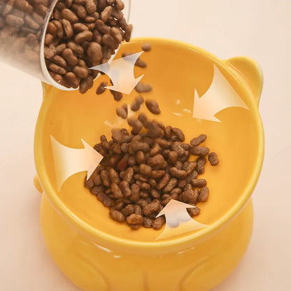 Purrfect Pet Kingdom® - Ceramic Cat Dog Bowl Pet Supplies Drinking Water Goblet Food - 0