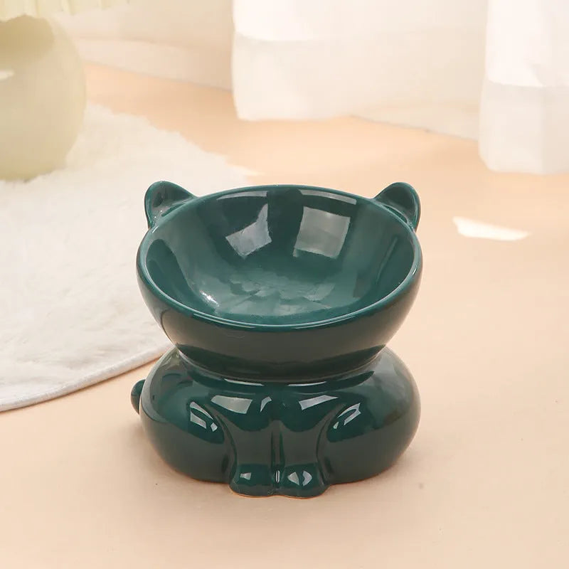 Purrfect Pet Kingdom® - Ceramic Cat Dog Bowl Pet Supplies Drinking Water Goblet Food - Bowls