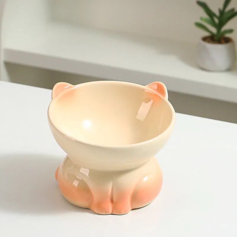 Purrfect Pet Kingdom® - Ceramic Cat Dog Bowl Pet Supplies Drinking Water Goblet Food - 0