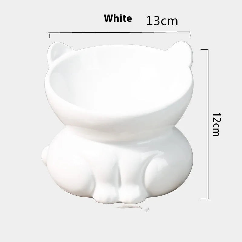 Purrfect Pet Kingdom® - Ceramic Cat Dog Bowl Pet Supplies Drinking Water Goblet Food - 0