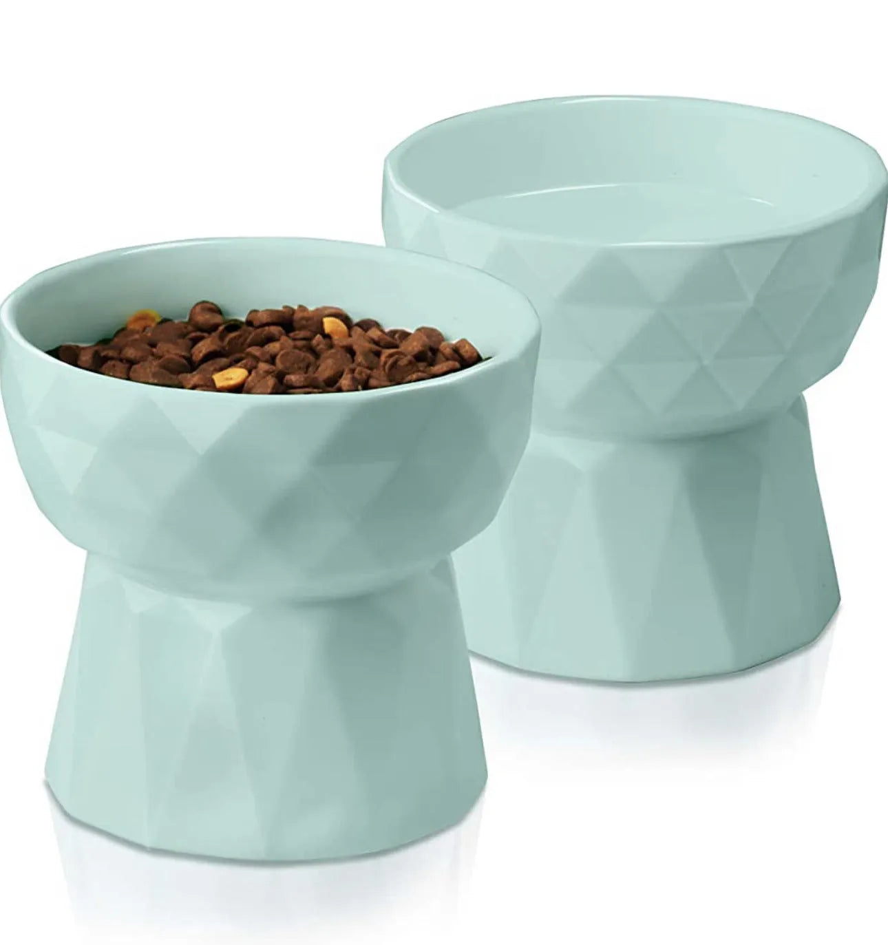 Purrfect Pet Kingdom® - Ceramic High Foot Cervical Protection Pet Bowl - Bowls