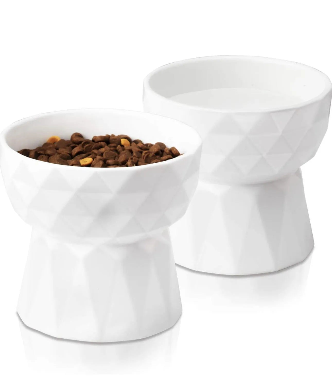 Purrfect Pet Kingdom® - Ceramic High Foot Cervical Protection Pet Bowl - Bowls