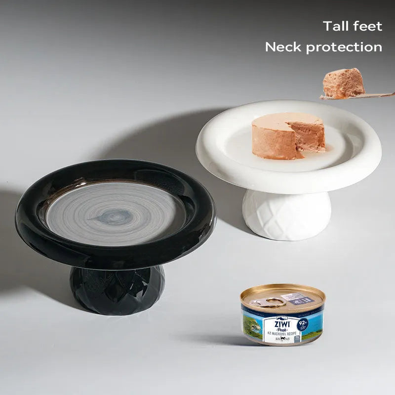 Purrfect Pet Kingdom - Ceramic Large-diameter Cat Bowl With Neck Protection, Not Ea - Cat Bowls & Feeders