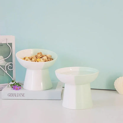 Purrfect Pet Kingdom® - Ceramic Pet Slant Mouth Dog And Cat Food Bowl Set - Bowls