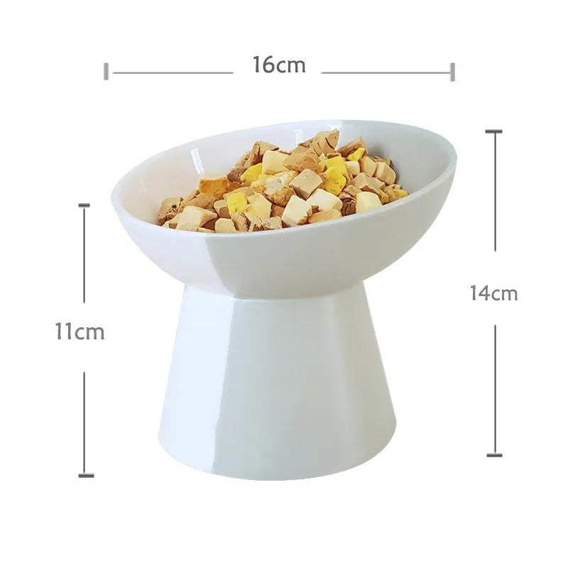 Purrfect Pet Kingdom® - Ceramic Pet Slant Mouth Dog And Cat Food Bowl Set - Bowls