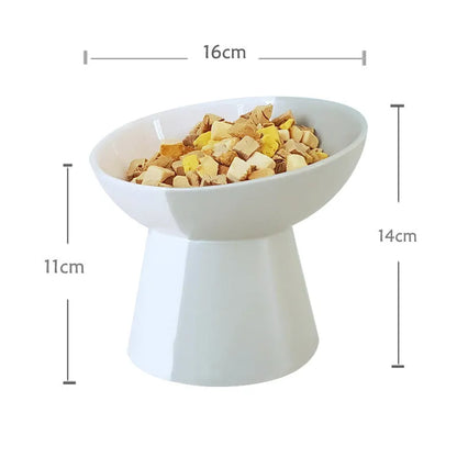 Purrfect Pet Kingdom® - Ceramic Pet Slant Mouth Dog And Cat Food Bowl Set - Bowls