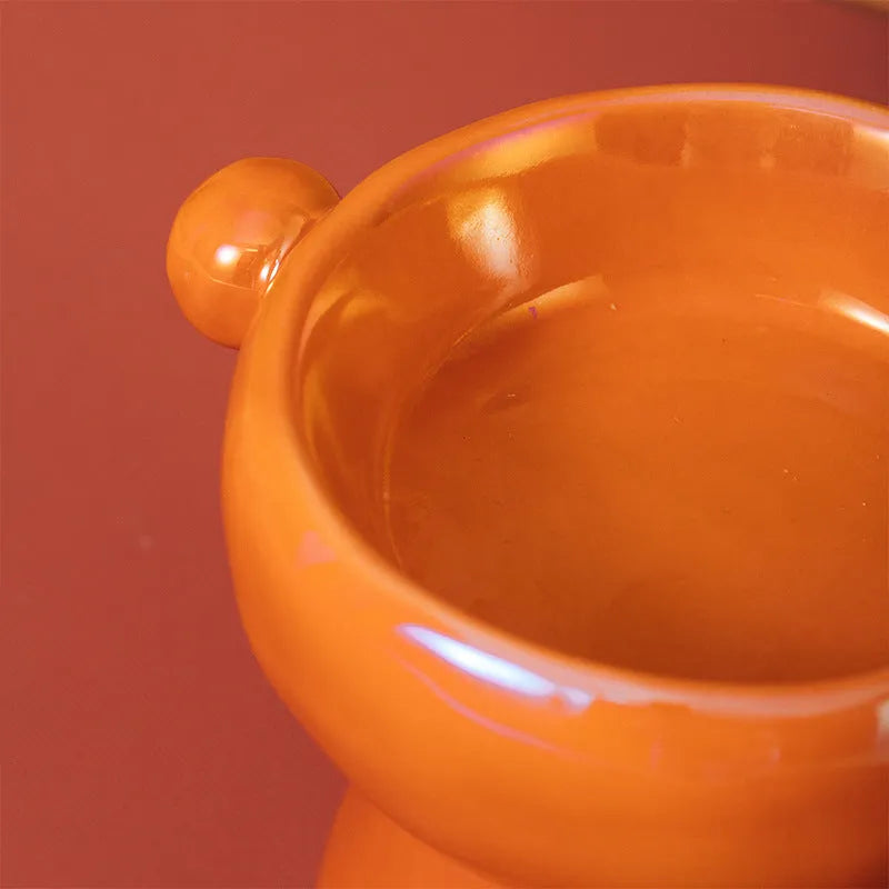 Purrfect Pet Kingdom® - Ceramic Protection Cervical Vertebra Cat Food Basin - Bowls