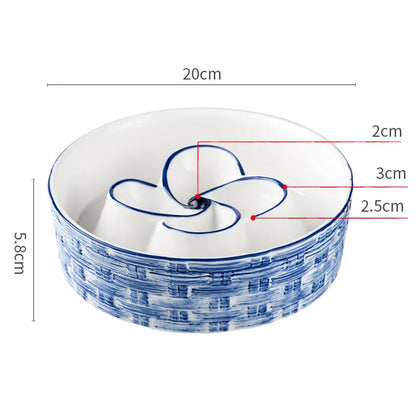 Purrfect Pet Kingdom® - Ceramic Slow Feeder Dog Bowl Slow Feeder Dog Bowl For Medium - 4