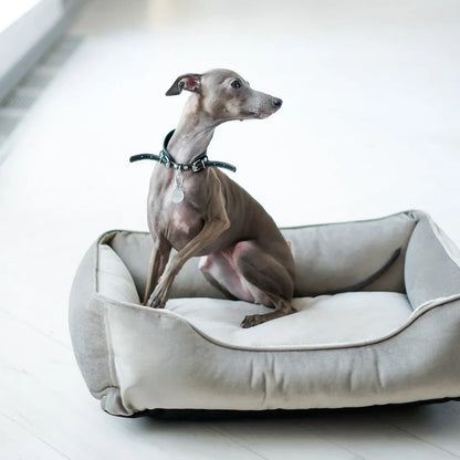 Purrfect Pet Kingdom® - Chester & Lee | Classic Velvet Sleeper Dog Bed Gray - Dog Beds