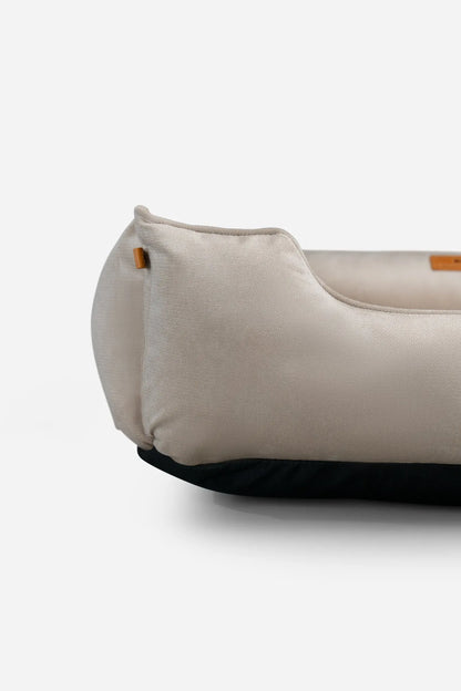 Purrfect Pet Kingdom® - Chester & Lee | Classic Velvet Sleeper Dog Bed Beige - Beds