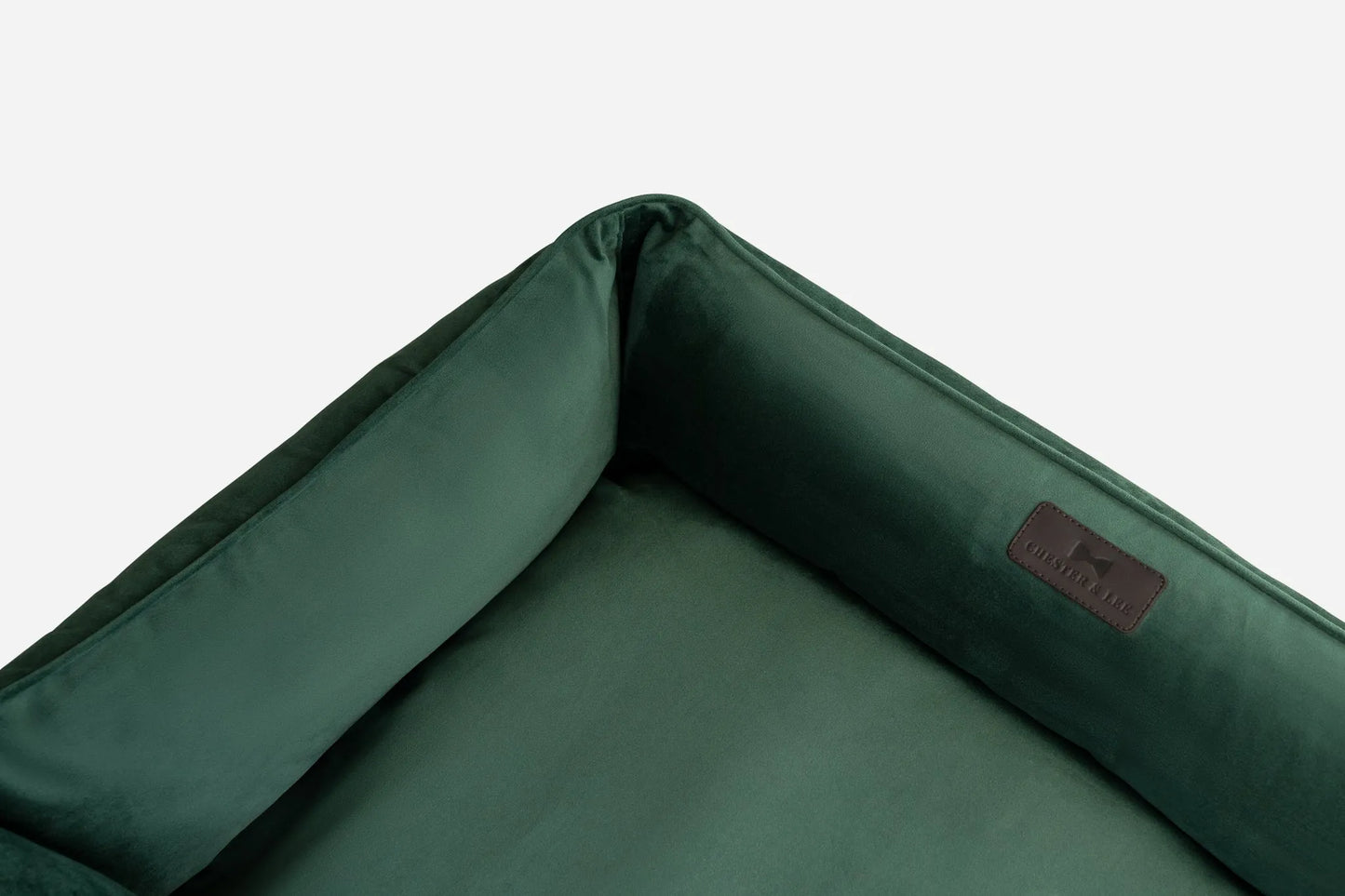 Purrfect Pet Kingdom® - Chester & Lee | Classic Velvet Sleeper Dog Bed Green - Dog Beds