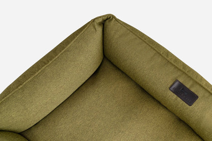 Purrfect Pet Kingdom® - Chester & Lee | Cotton Sleeper Dog Bed Olive - Dog Beds
