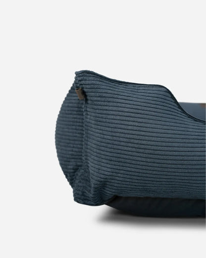 Purrfect Pet Kingdom® - Chester & Lee | Fancy Corduroy Sleeper Dog Bed Graphite - Dog Beds