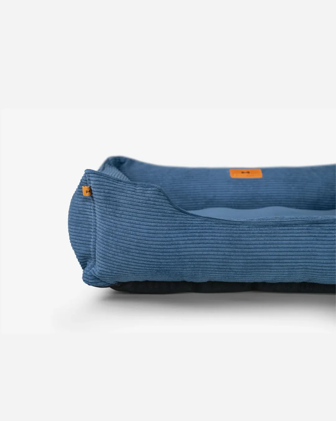 Purrfect Pet Kingdom® - Chester & Lee | Fancy Corduroy Sleeper Dog Bed Blue - Dog Beds