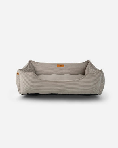 Purrfect Pet Kingdom® - Chester & Lee | Fancy Corduroy Sleeper Dog Bed Taupe - Beds