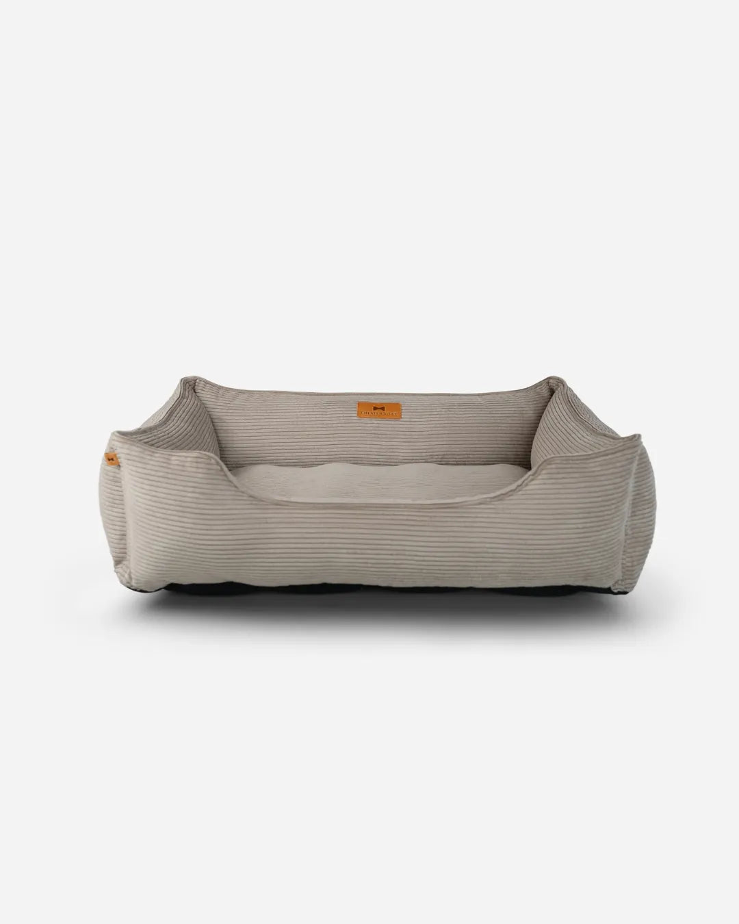 Purrfect Pet Kingdom® - Chester & Lee | Fancy Corduroy Sleeper Dog Bed Taupe - Dog Beds