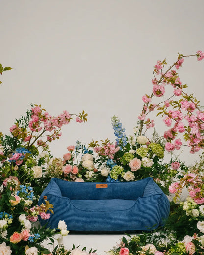 Purrfect Pet Kingdom® - Chester & Lee | Fancy Corduroy Sleeper Dog Bed - Dog Beds