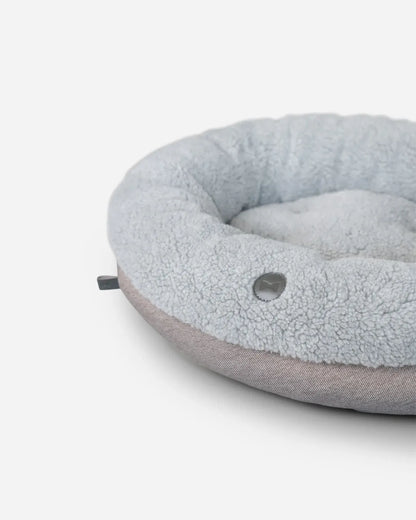 Purrfect Pet Kingdom® - Chester & Lee | Furry Gray Donut Dog Bed - Dog Beds
