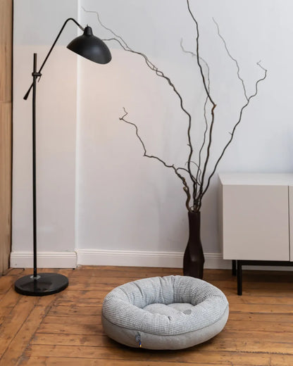 Purrfect Pet Kingdom® - Chester & Lee | Moonlight Gray Donut Dog Bed - Dog Beds