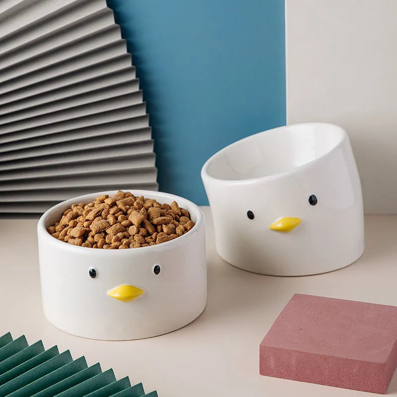 Purrfect Pet Kingdom® - Chickens With Crooked Necks And High Feet Prevent Cats From - Bowls