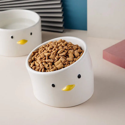 Purrfect Pet Kingdom® - Chickens With Crooked Necks And High Feet Prevent Cats From - Bowls