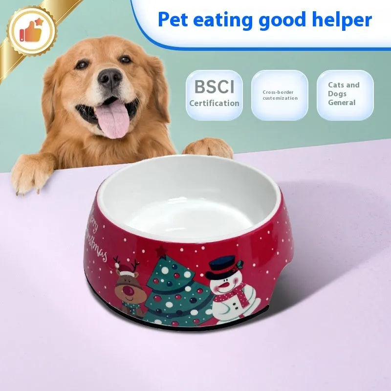 Purrfect Pet Kingdom® - Christmas Dog Pet Bowl Stainless Steel Double Layer Cat Bowl - Bowls