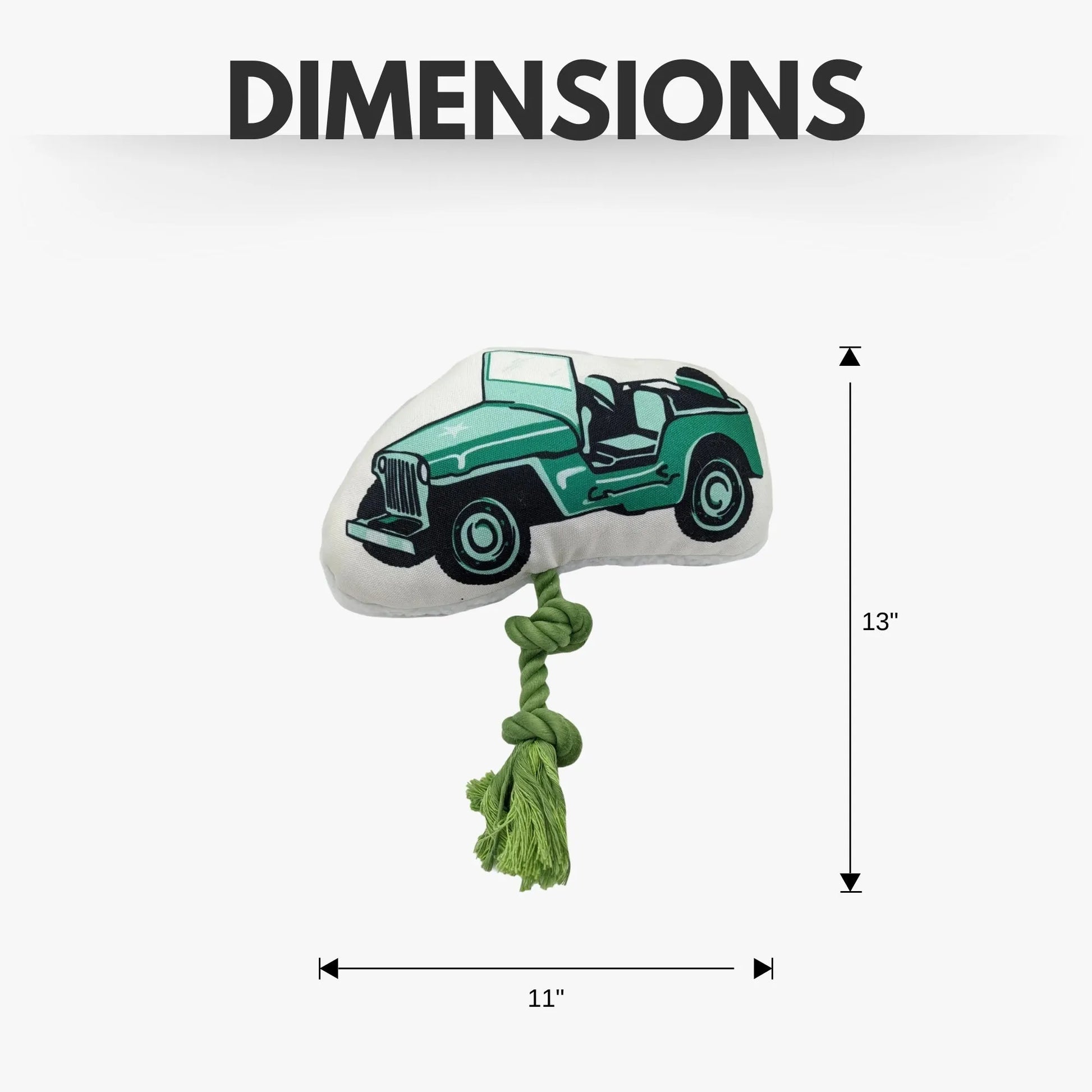 Purrfect Pet Kingdom Country Living Retro Army Jeep Toy in green, perfect for dogs, priced at $12.99. Ideal for playful pets.