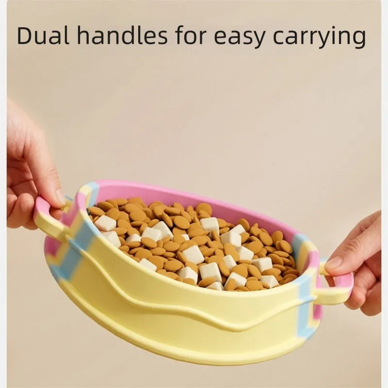 Purrfect Pet Kingdom® - Cross-border Dog Bowl, Double-ear Handle Silicone Slow Food - 4