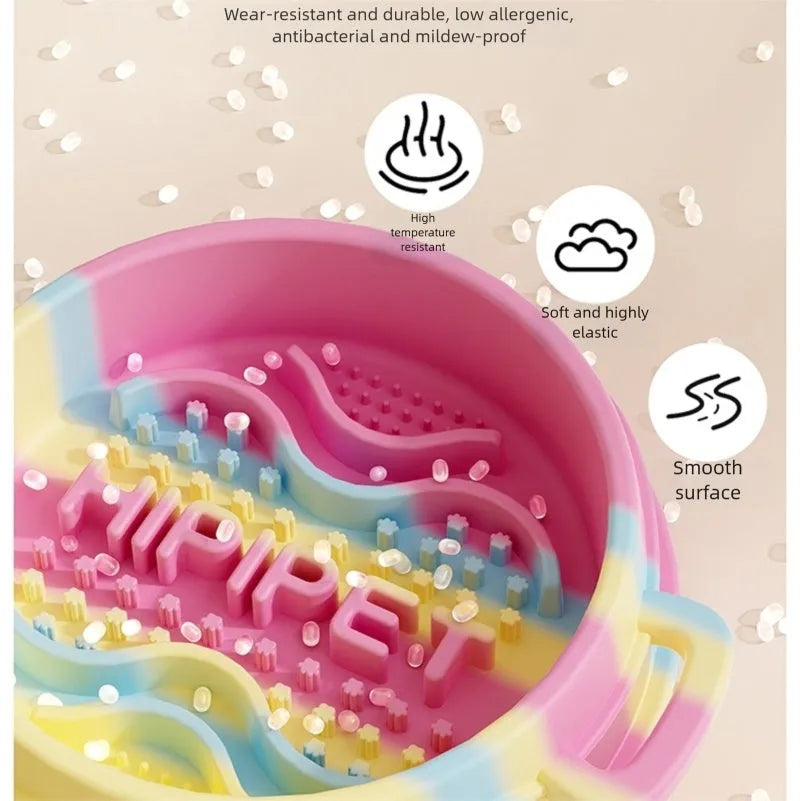 Purrfect Pet Kingdom® - Cross-border Dog Bowl, Double-ear Handle Silicone Slow Food - 4