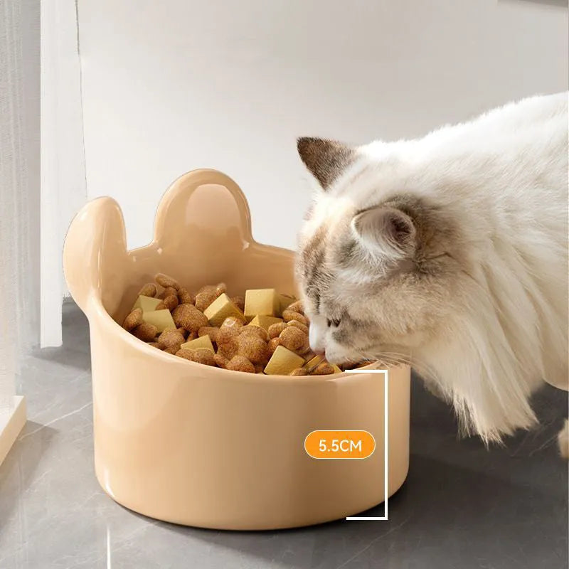 Purrfect Pet Kingdom® - Cute Small Pet Ceramic Bowl Cat Food Bowl Dog Bowl Cat Food - Bowls