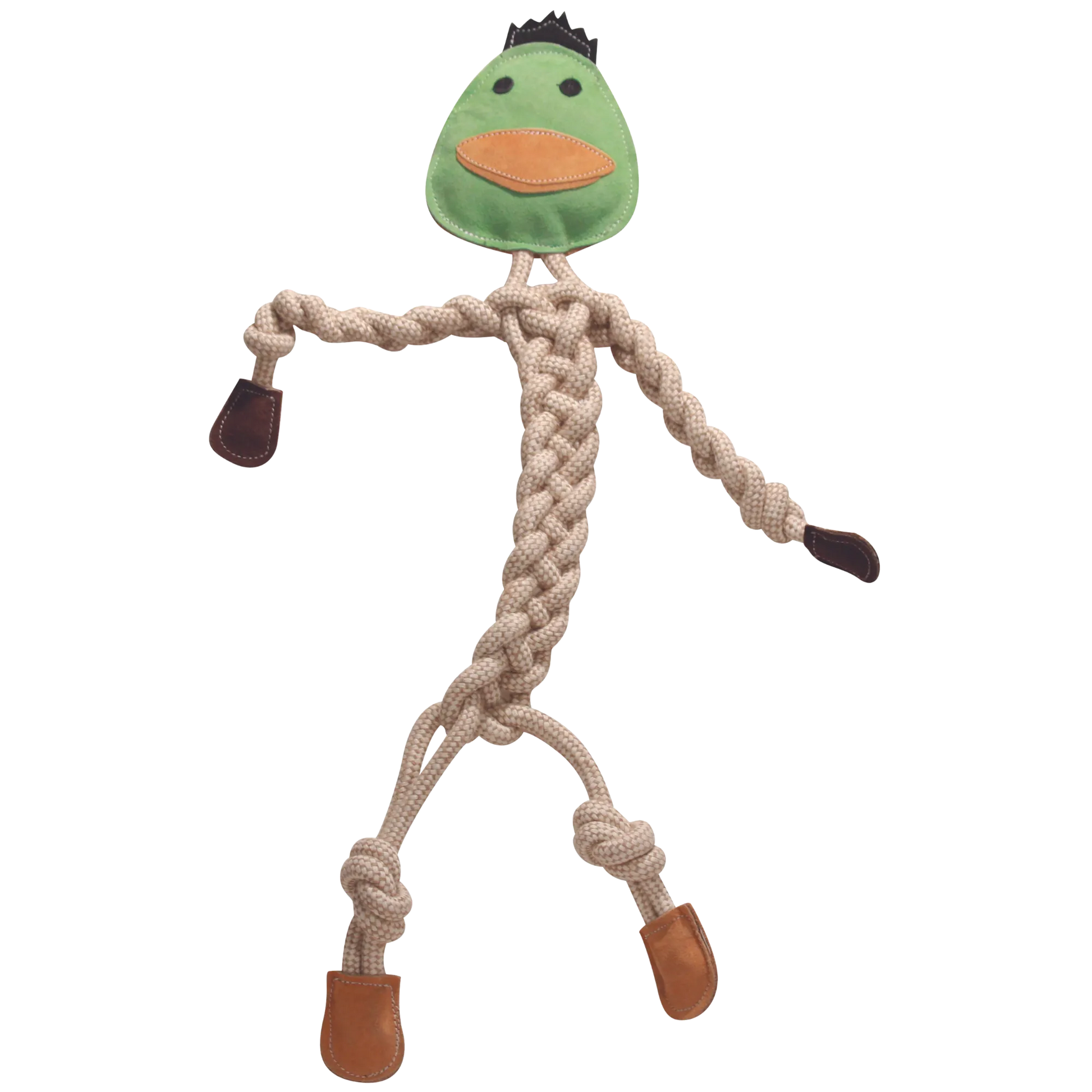 Purrfect Pet Kingdom - Dilly Duck Rope Knottie Large Durable Dog Tug Toy for Play - Dog Toys