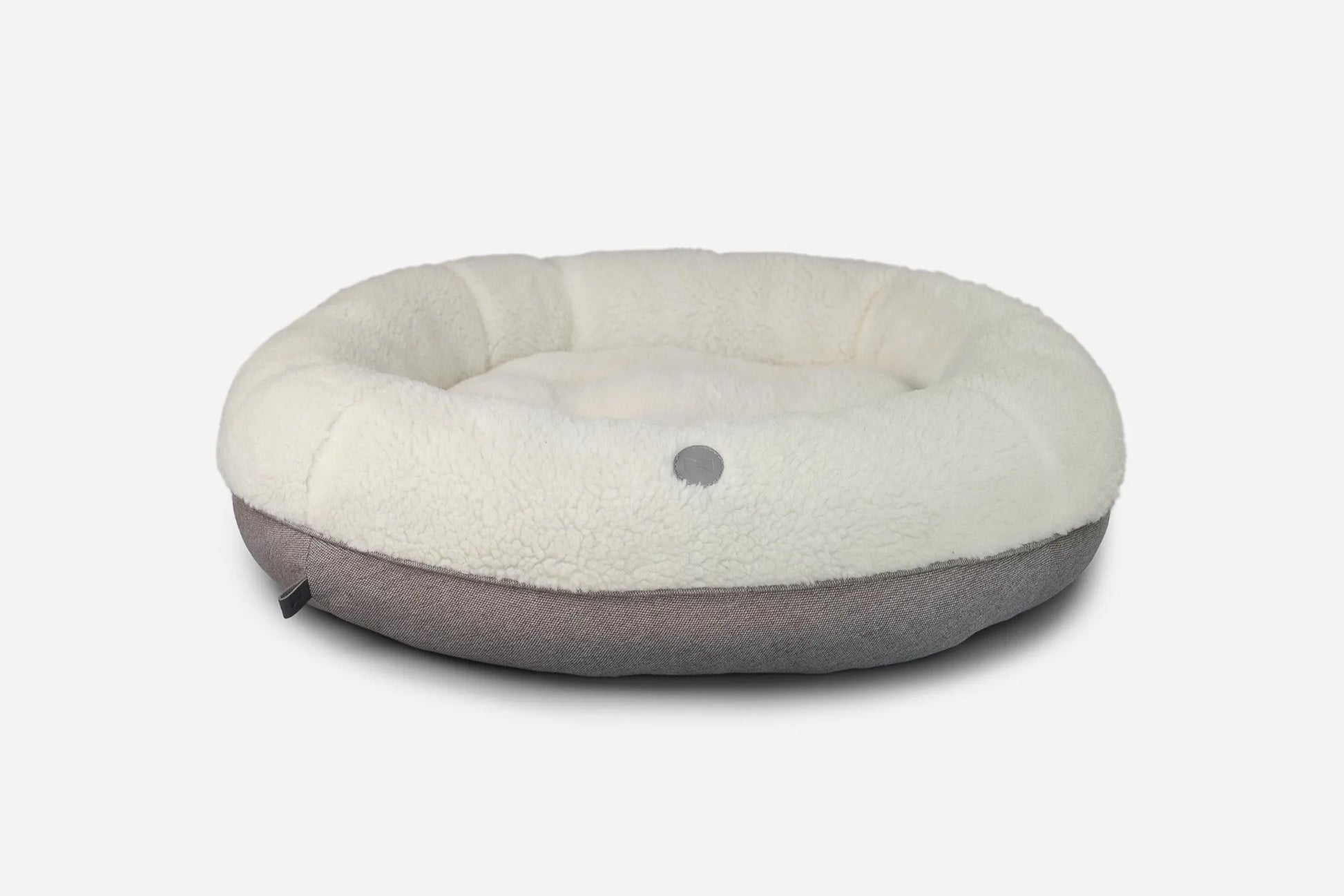 Purrfect Pet Kingdom - Dog Bed Furry Donut Cuddler Beige - Beds
