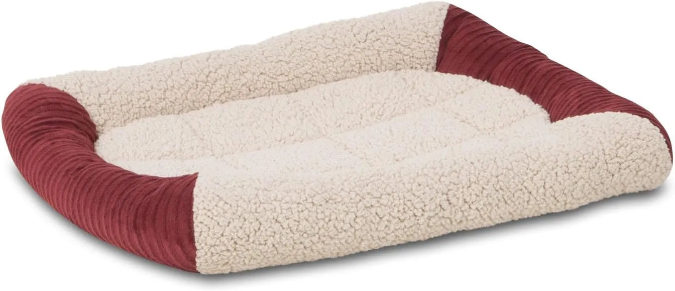 Self-warming Purrfect Pet Kingdom Dog Bed Mat in cozy beige, 16x19 inches, perfect for cats and dogs, washable and heated.