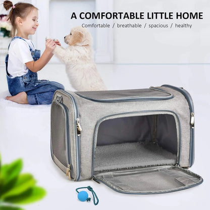Purrfect Pet Kingdom® - Dog Carrier For Small Medium Cats Puppies Up To 15 Lbs  Carrier Soft Sided, Collapsible Travel Pup...