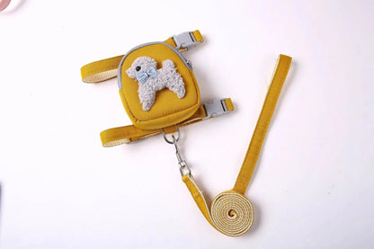 Purrfect Pet Kingdom® - Dog Cat Lead Rope Chest Braces Pet Chain Snack Pack - Hands-Free Leashes