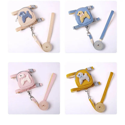 Purrfect Pet Kingdom® - Dog Cat Lead Rope Chest Braces Pet Chain Snack Pack - Hands-Free Leashes