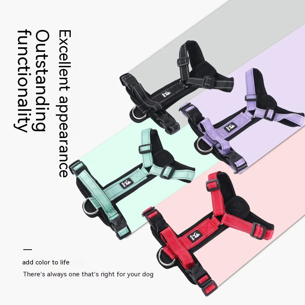 Purrfect Pet Kingdom® - Dog Hand Holding Rope Chest Strap Reflective Vest - Dog Harness