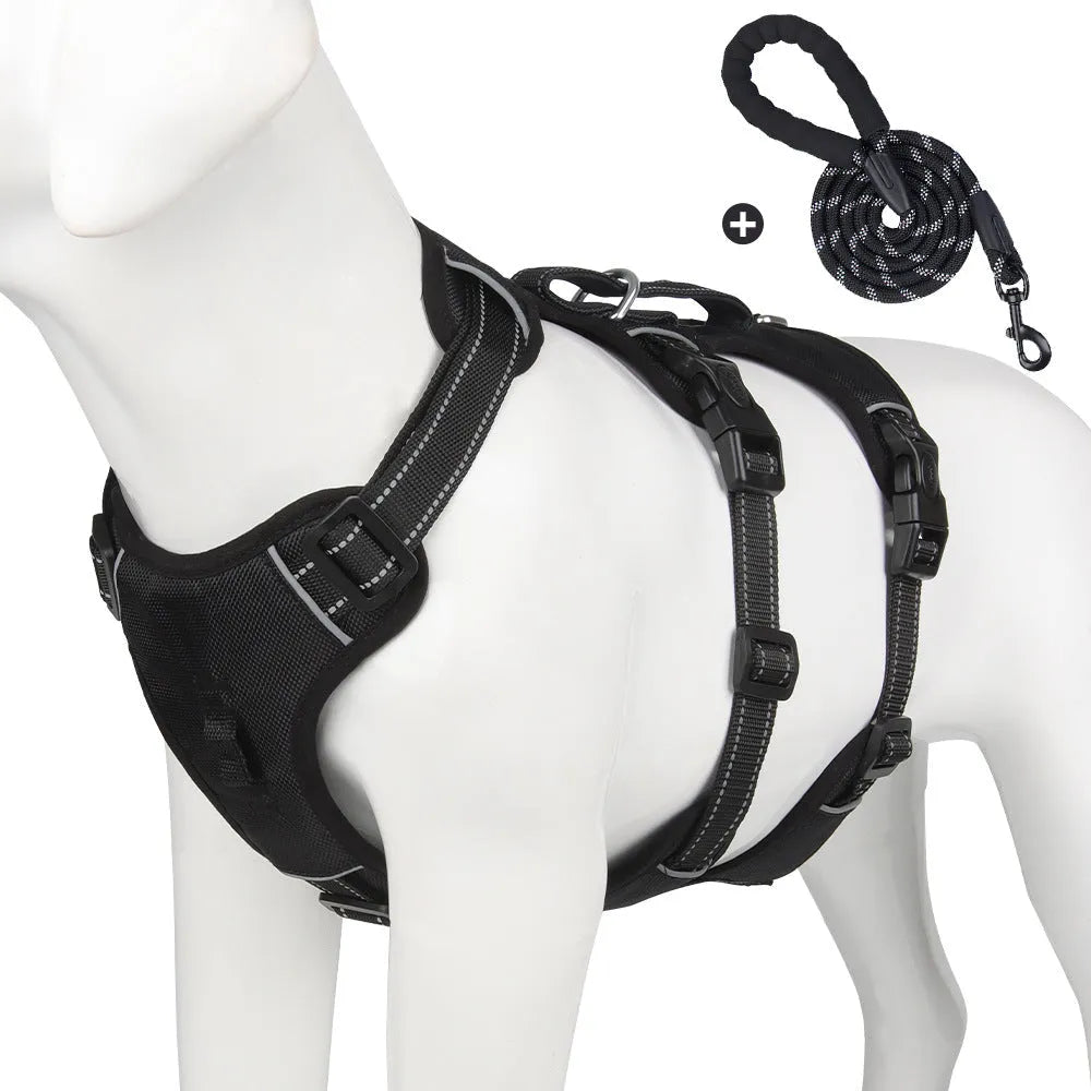 Purrfect Pet Kingdom® - Dog Hand Holding Rope Explosion-proof Handle Chest Back - Dog Harness