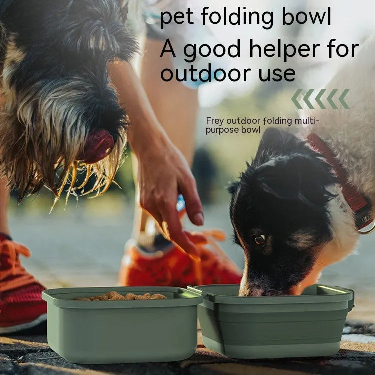 Purrfect Pet Kingdom® - Dog Outdoor Folding Bowl Double-layer Drinking Water Pet - Dog Travel Bowls