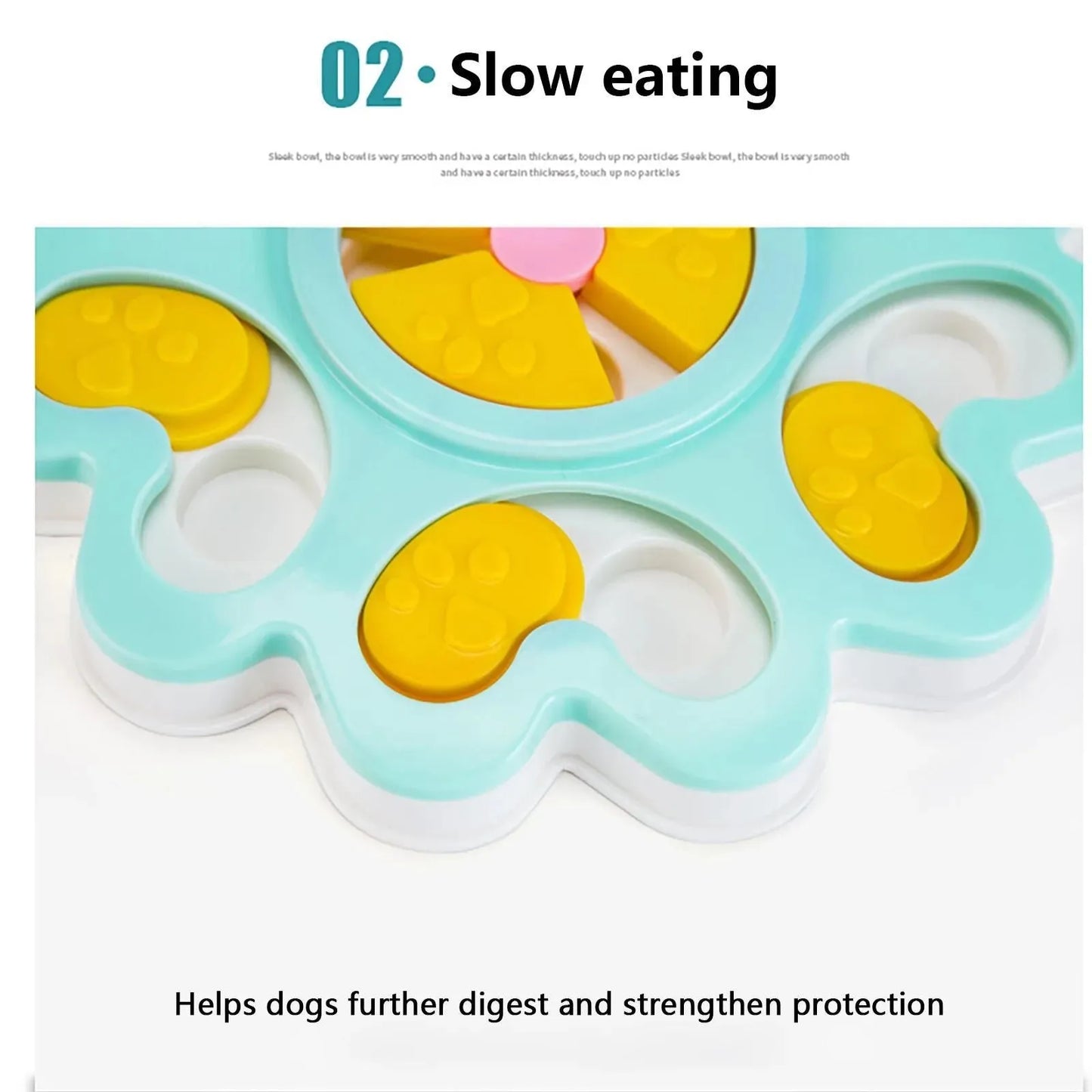 Purrfect Pet Kingdom® - Dog Puzzle Slow Bowl Flower Shape Improve Pet IQ Interactive - Dog Toys