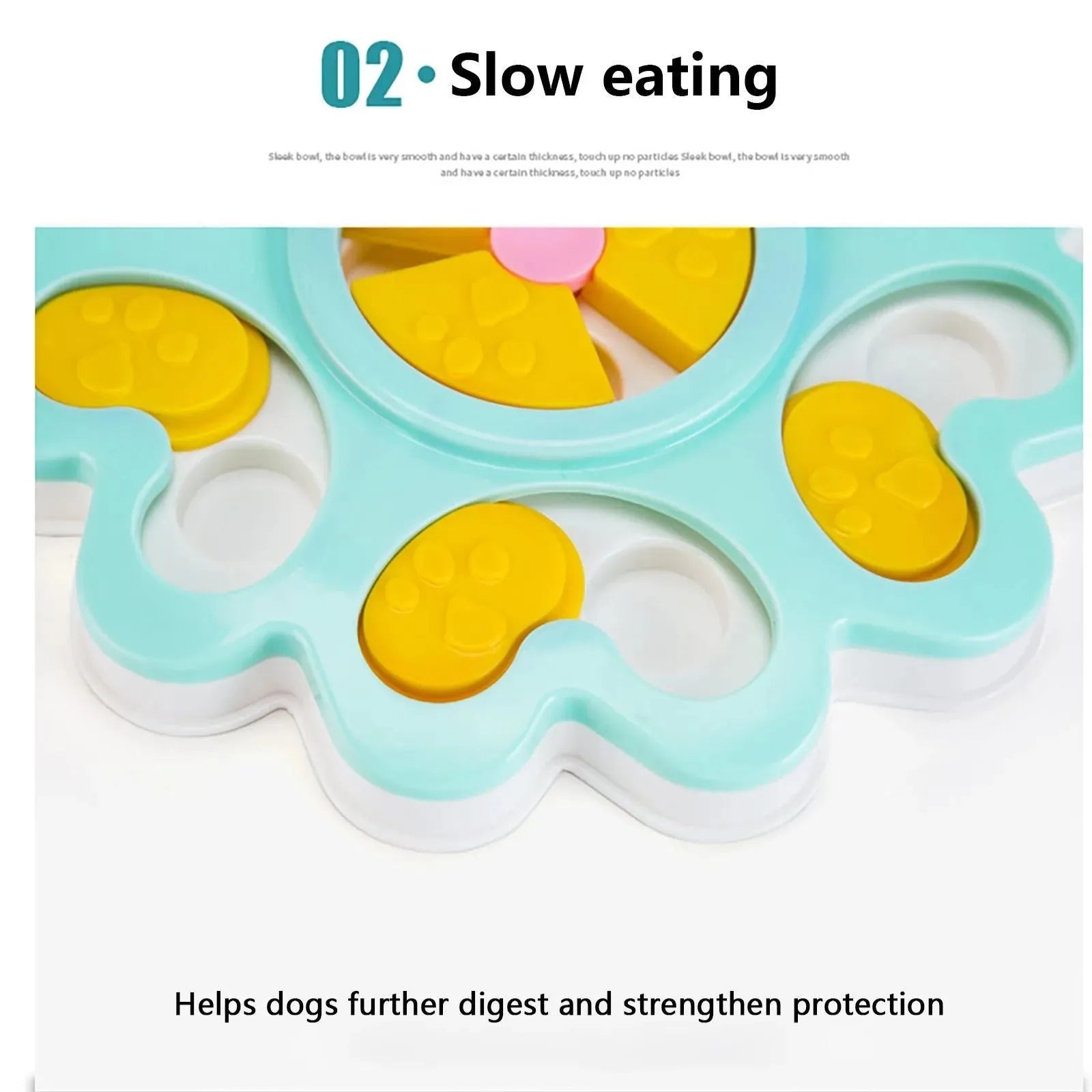 Purrfect Pet Kingdom® - Dog Puzzle Slow Bowl Flower Shape Improve Pet IQ Interactive - Dog Toys